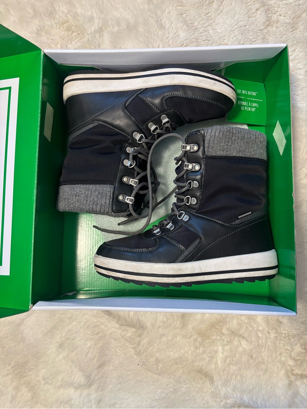 Cougar Waterproof Winter Boots | Vergio Black | Size 8